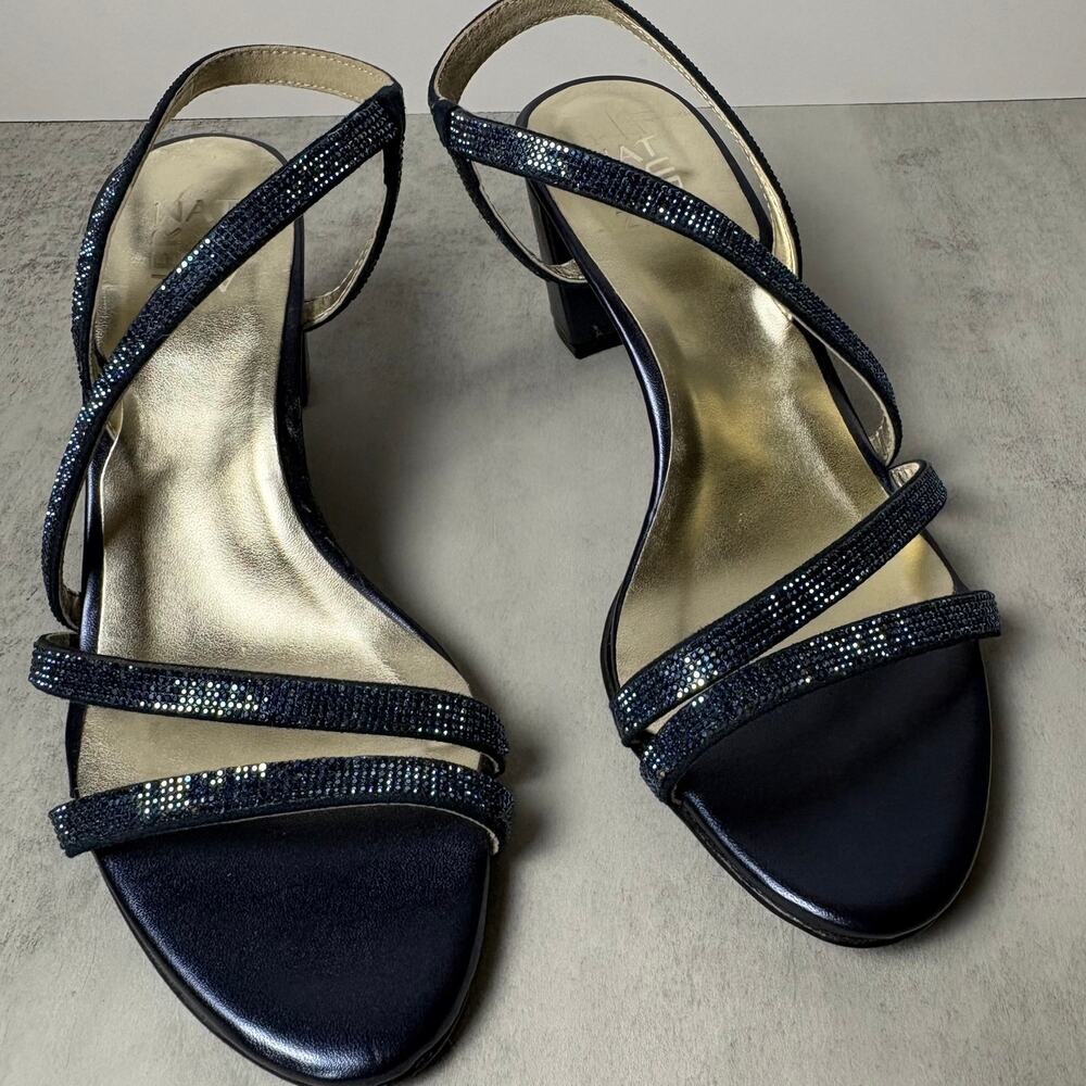 Naturalizer Navy Blue Strappy Slingback Heels